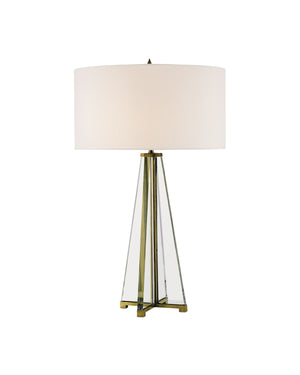 Lamont Table Lamp In Clear & Brass