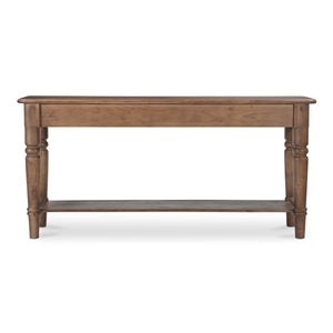 Moe's Russet Console Table with Drawers and Shelf