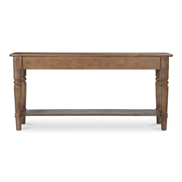 Moe's Russet Console Table with Drawers and Shelf