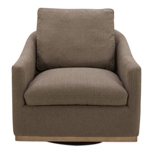 Moe's Linden Swivel Chair in Soft Taupe with Cushion