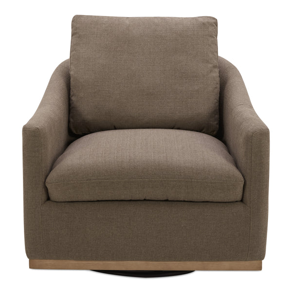 Moe's Linden Swivel Chair in Soft Taupe with Cushion