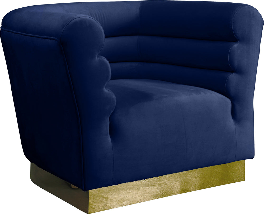 Clarence Chair In Navy Velvet