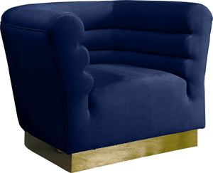 Clarence Chair In Navy Velvet
