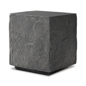 Lucius End Table In Smooth Black Concrete