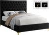 Robin King Bed In Black Velvet