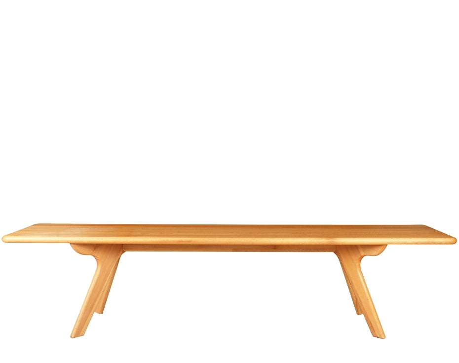 charles bench in natural beechwood and walnut fini