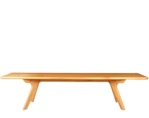 charles bench in natural beechwood and walnut fini