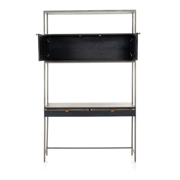 Trey Modular Wall Desk - Black Wash Poplar