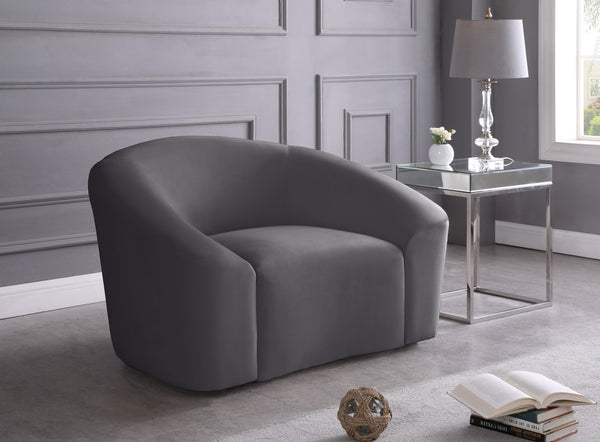 Vivian Chair In Grey Velvet