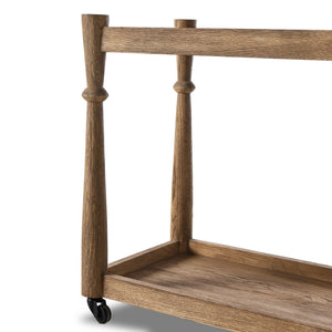 Alamosa Bar Cart In Light Wash Oak