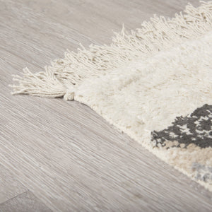 Carla 5x8 Earthy Neutrals Patterned Cotton Area Rug