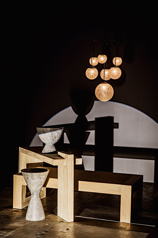 Artemis Chandelier, Steel with Black Finish