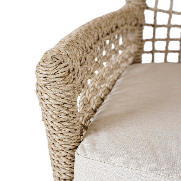 Brisbane Bar Stool - Natural Woven Frame with Olefin Cushion