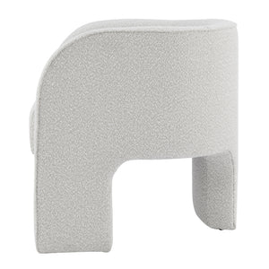 Matteo Fabric Accent Arm Chair In Boucle Beige