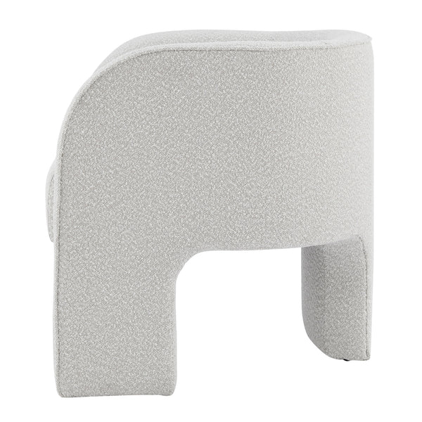 Matteo Fabric Accent Arm Chair In Boucle Beige
