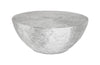 Ripple Coffee Table, Resin, Silver Leaf with Antiquing