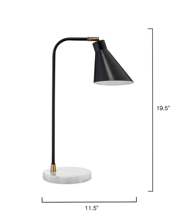 Chronicle Marble Task Lamp with Iron Shade
