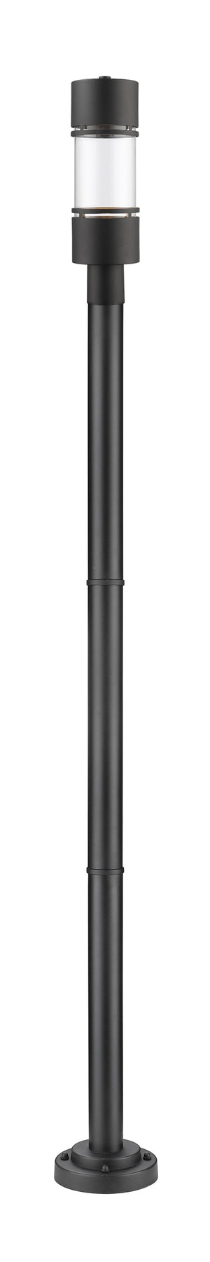 Luminata 1 Light Outdoor Post Mounted Fixture in Black Finish
