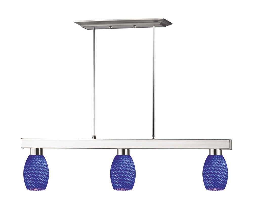 Players 3 Light Billiard Light in Brushed Nickel  Finish