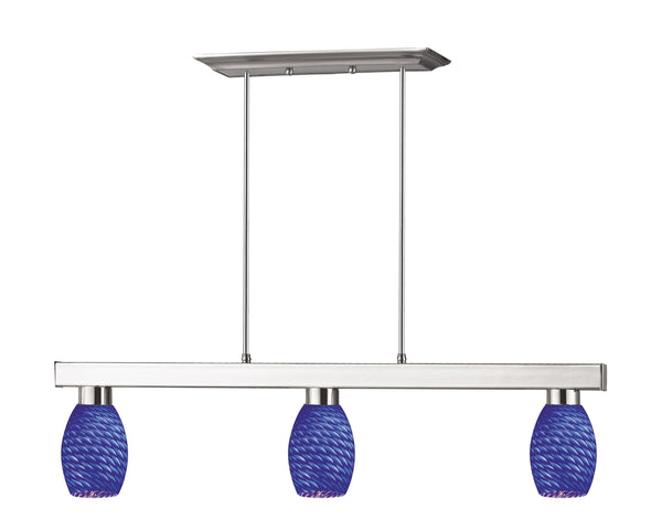 Players 3 Light Billiard Light in Brushed Nickel  Finish