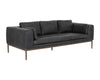 BURR SOFA - SERBIA BLACK LEATHER