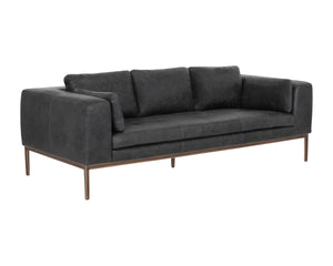 BURR SOFA - SERBIA BLACK LEATHER