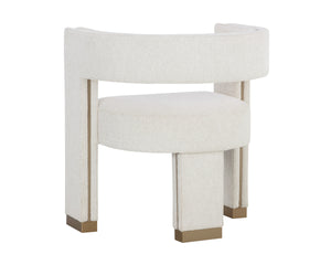ADAMINA DINING ARMCHAIR - RHEA LIGHT BARLEY