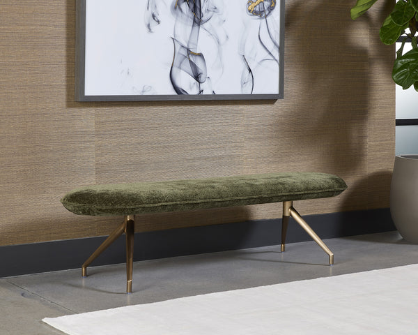 ELOWEN BENCH - BERGEN OLIVE