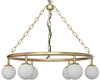 Modena Chandelier, Small, Metal with Brass Finish