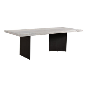 Evans Dining Table in White Acacia Wood