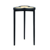 CLOVER CIGAR TABLE WITH REVERSIBLE LACQUER AND NATURAL GRASSCLOTH TOP IN MATTE NAVY LACQUER