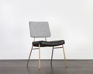 BRINLEY DINING CHAIR - GOLD - NIGHTFALL BLACK / CHACHA GREY