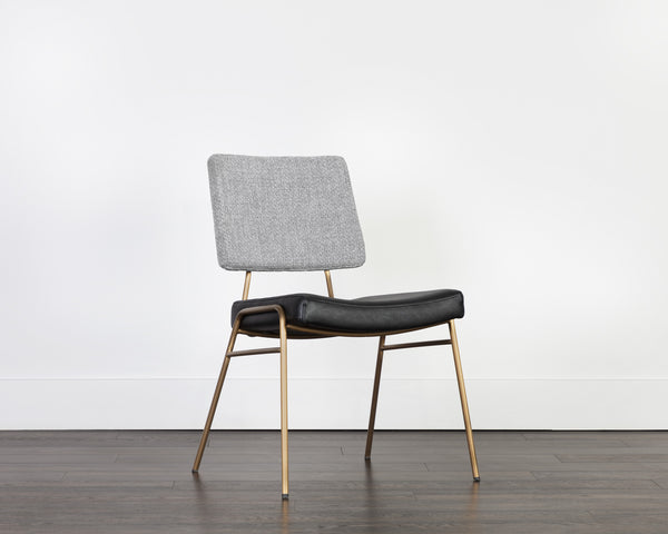 BRINLEY DINING CHAIR - GOLD - NIGHTFALL BLACK / CHACHA GREY