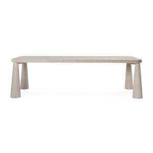 Classic Home Atrop Solid Oak Dining Table with Sculptural Legs