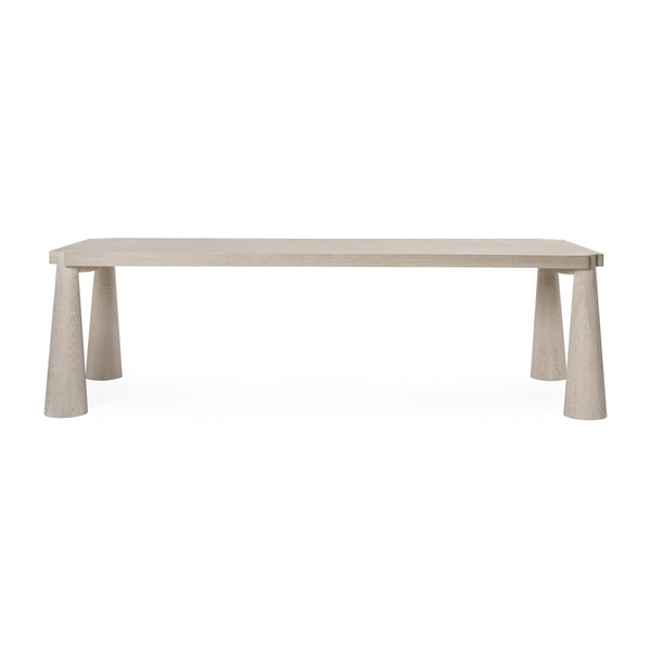 Classic Home Atrop Solid Oak Dining Table with Sculptural Legs