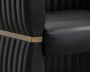 TRYOR LOUNGE CHAIR - VINTAGE BLACK NIGHT LEATHER