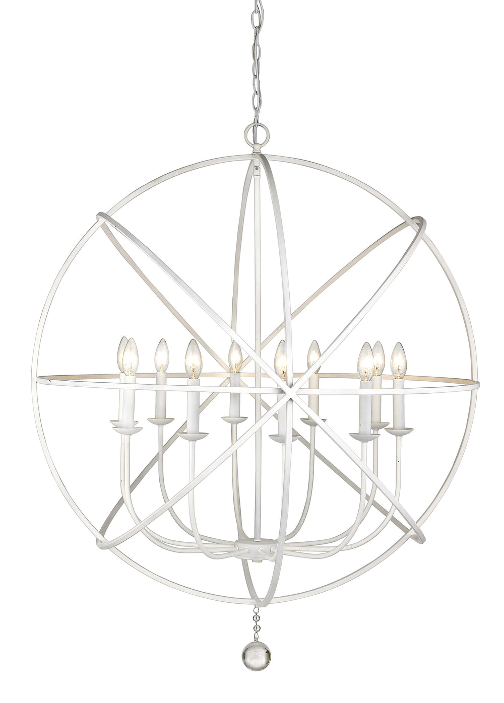 Tull 10 Light Chandelier in Matte White Finish