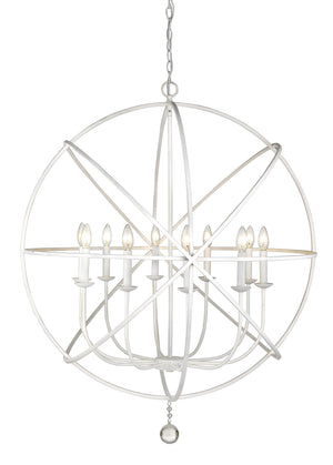 Tull 10 Light Chandelier in Matte White Finish