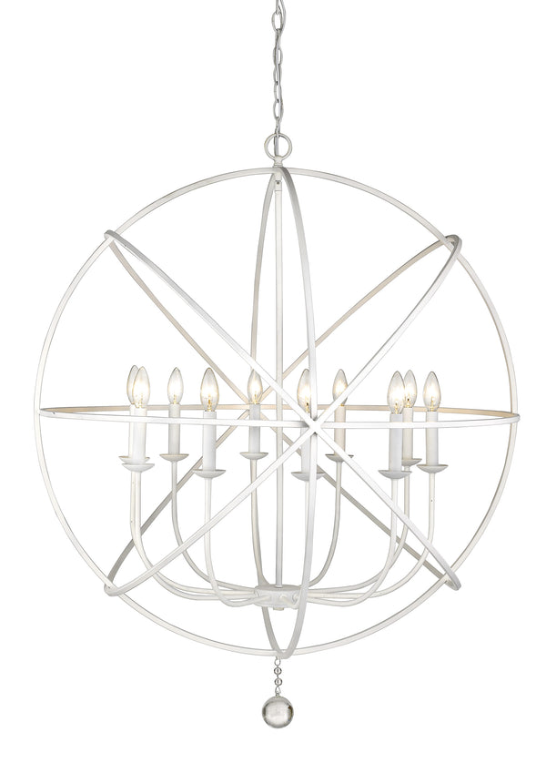 Tull 10 Light Chandelier in Matte White Finish