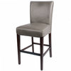 Milton Bonded Leather Counter Stool Wenge Legs In Vintage Gray