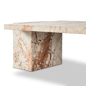 Romano Coffee Table In Desert Taupe Marble