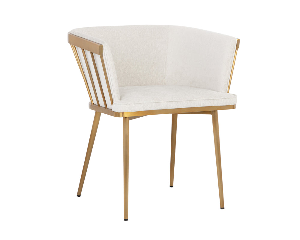 CAILY DINING ARMCHAIR - POLO CLUB MUSLIN