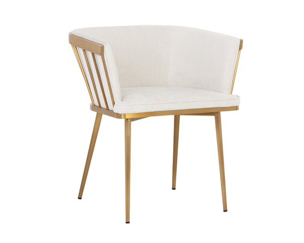 CAILY DINING ARMCHAIR - POLO CLUB MUSLIN
