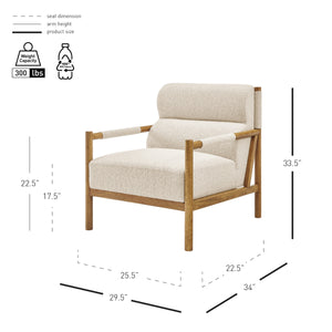 Olsen Boucle Accent Arm Chair, Palladian Beige