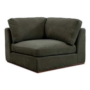 Moe's Rue Corner Chair in Deep Green