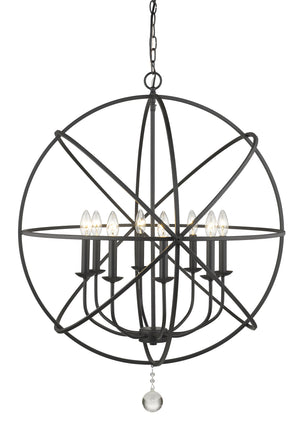 Tull 8 Light Chandelier in Matte Black Finish