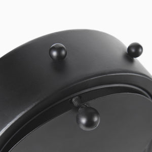 Marian 7.5L x 5.7W x 13.0H Black Studded  Table Clock
