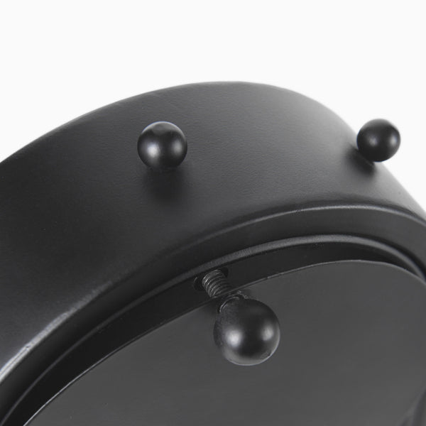Marian 7.5L x 5.7W x 13.0H Black Studded  Table Clock