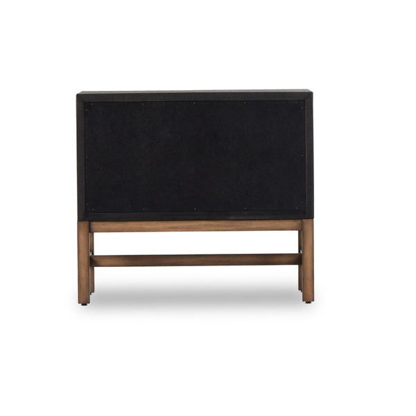 Fiona Nightstand In Black Raffia