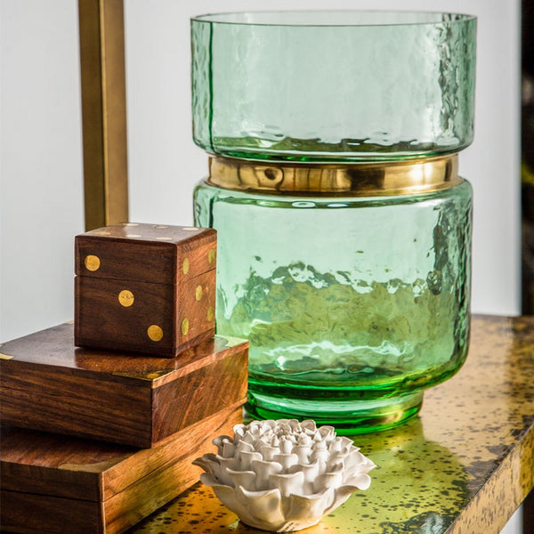 Cladded Brass Shelf, 5 tier